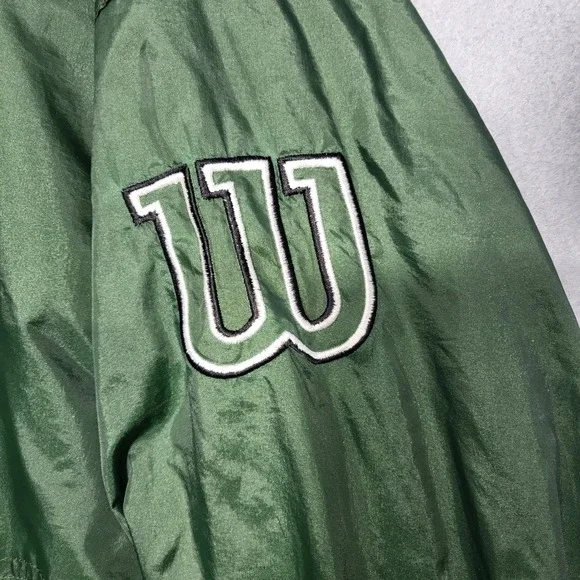 Vintage Wilson Jacket Mens XL Green Authentic Outerwear Pullover Nylon - Picture 4 of 13
